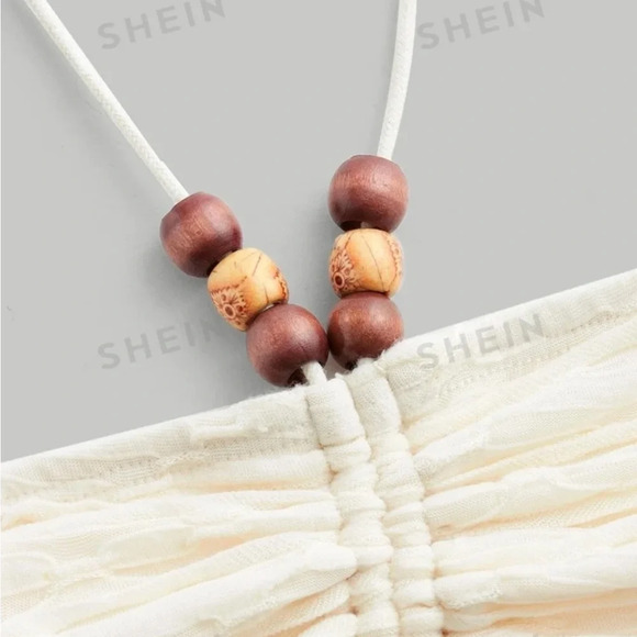 Cream beaded crop top - Picture 3 of 4